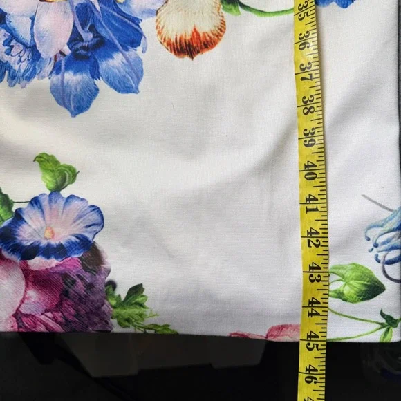 Ted Baker Aldora Tapestry Floral Belted Bodycon Dress Women Ivory Size 3 US 8 - Picture 9 of 11